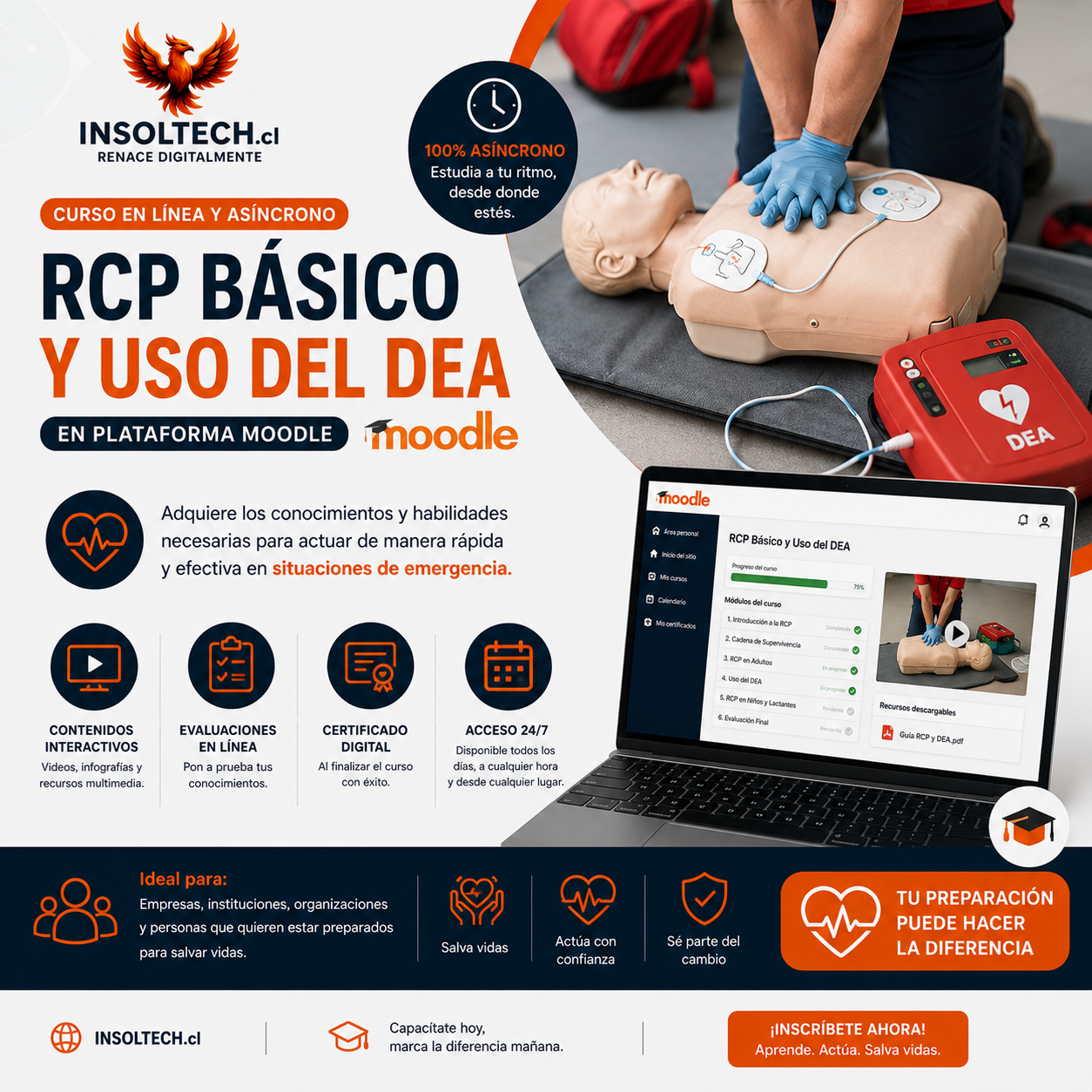 Curso RCP y Manejo del DEA 45 HORAS